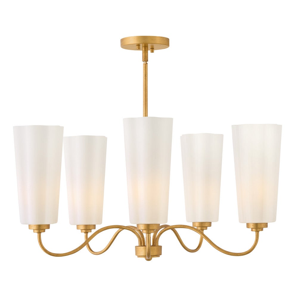 Lark 83715DA Honey Chandelier in Distressed Brass