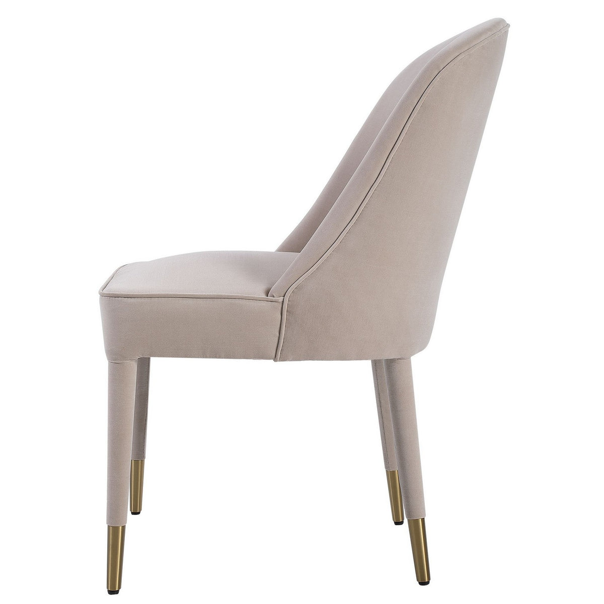 Uttermost - 23593-2 - Ensemble de 2 chaises sans accoudoirs - Brie - Laiton brossé