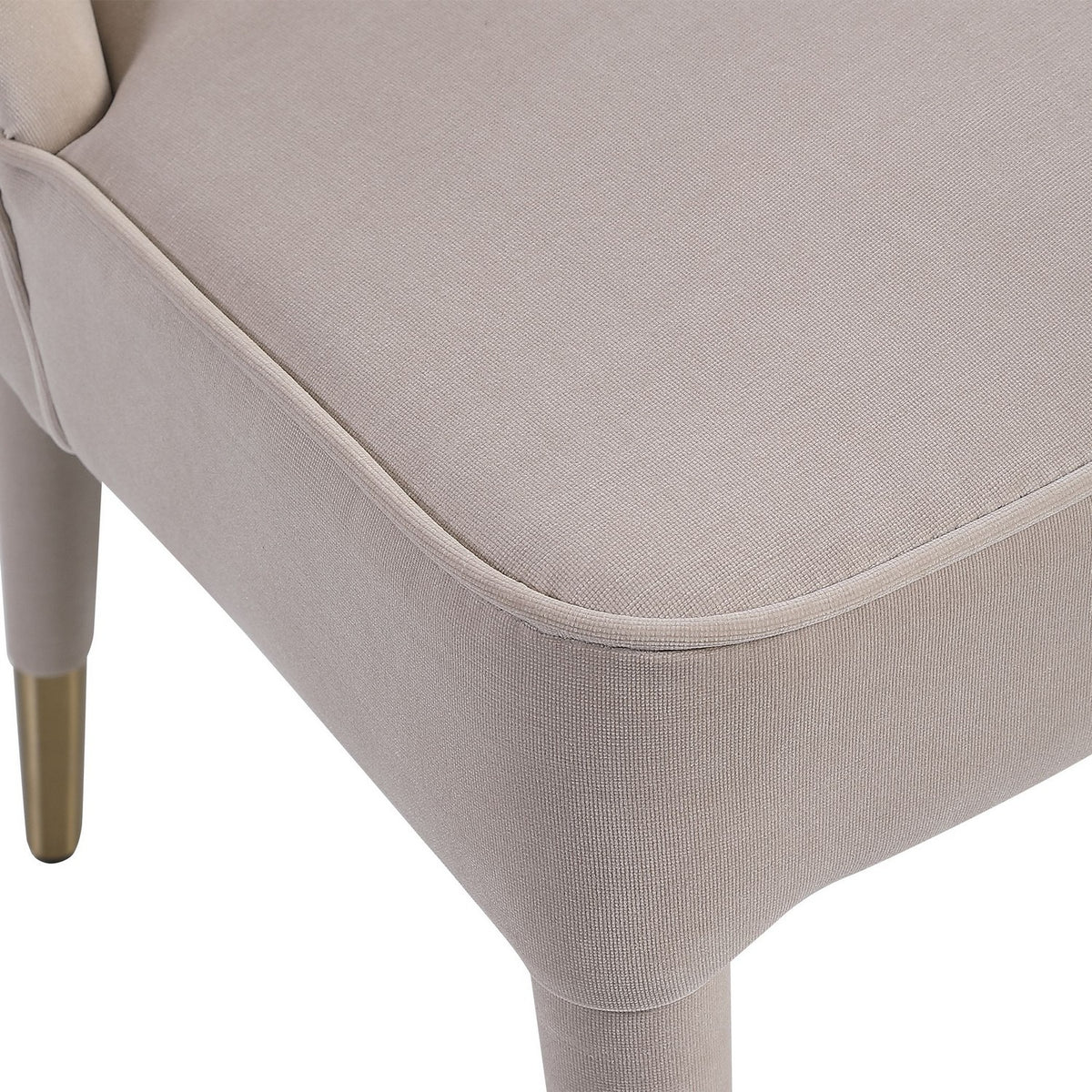 Uttermost - 23593-2 - Ensemble de 2 chaises sans accoudoirs - Brie - Laiton brossé