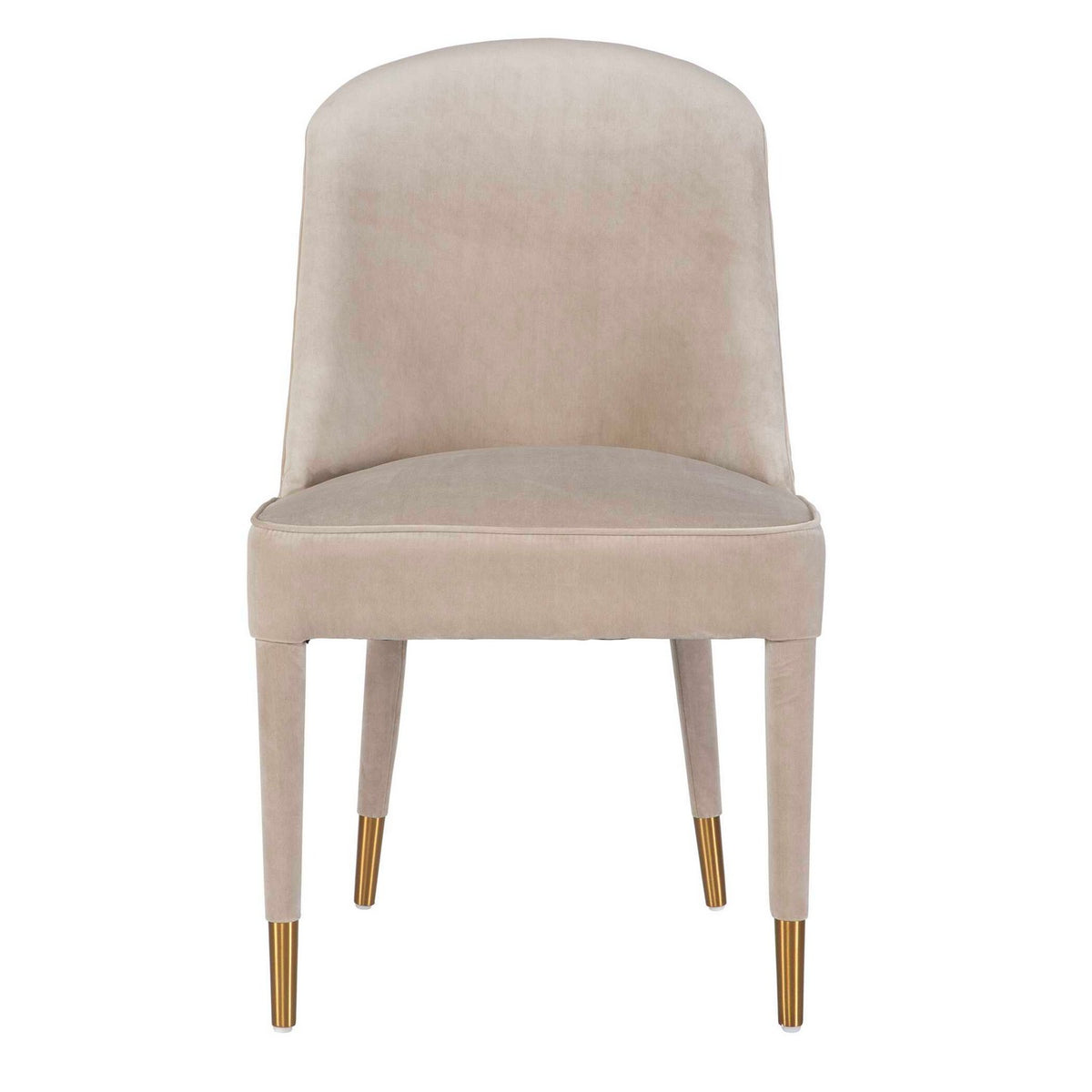 Uttermost - 23593-2 - Ensemble de 2 chaises sans accoudoirs - Brie - Laiton brossé