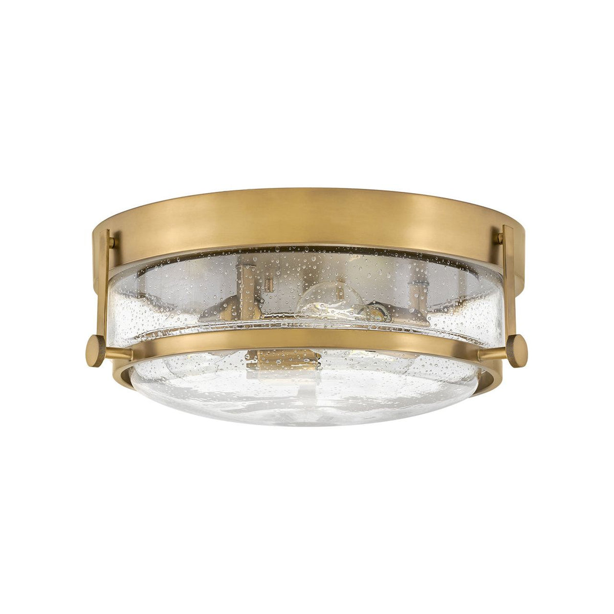 Hinkley Canada - 3640HB-CS - LED Flush Mount - Harper - Heritage Brass with Clear Seedy glass