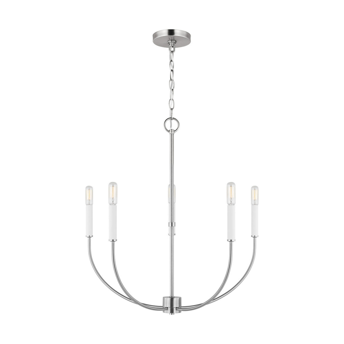 Visual Comfort Studio Canada - 3167105-962 - Five Light Chandelier - Greenwich - Brushed Nickel