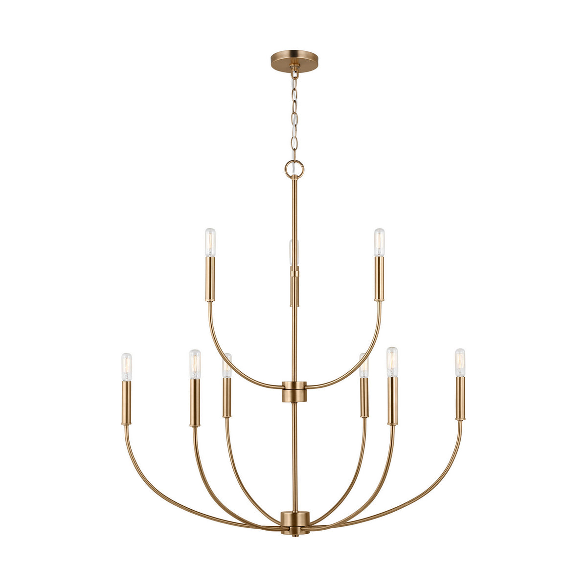 Visual Comfort Studio Canada - 3167109-848 - Nine Light Chandelier - Greenwich - Satin Brass