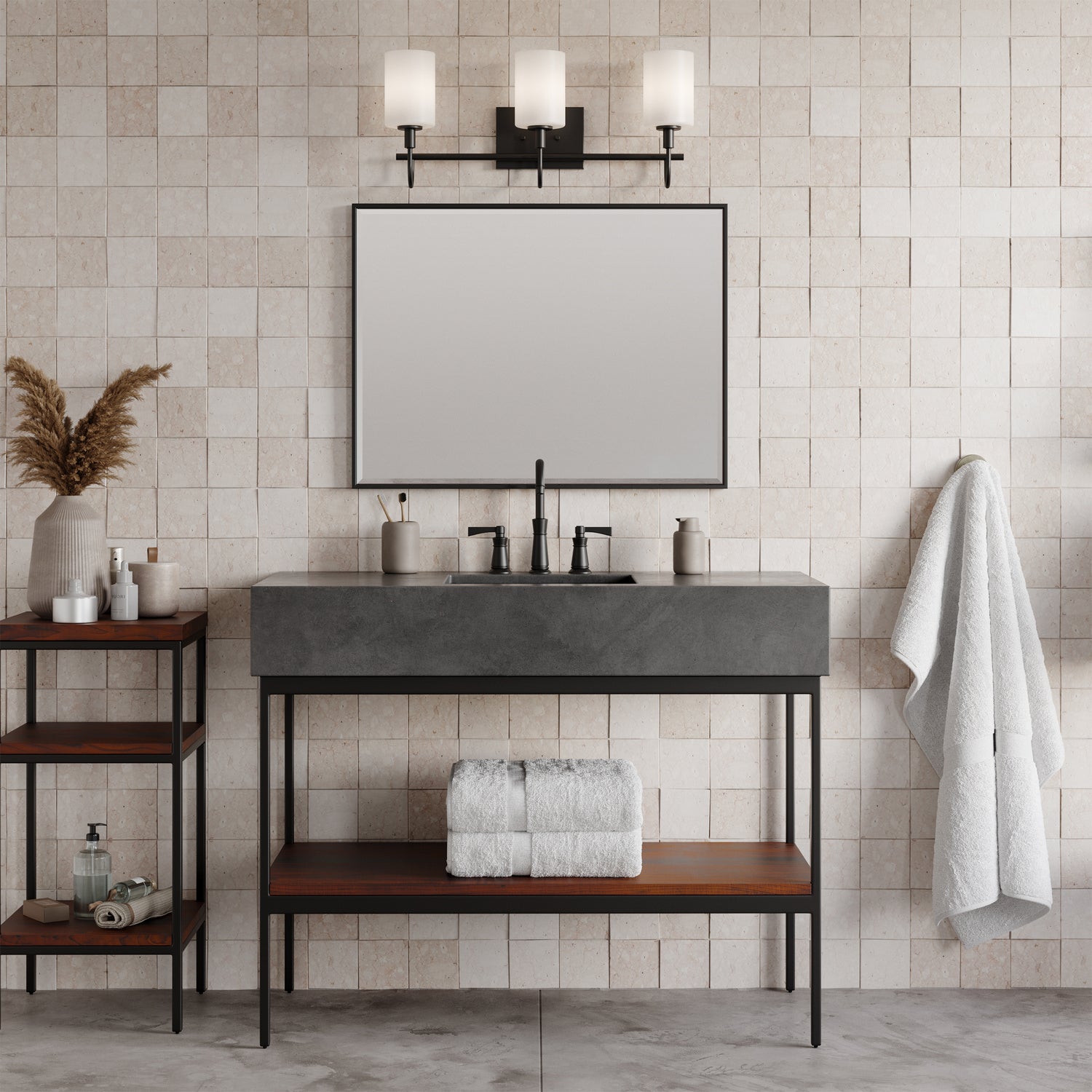 Visual Comfort Studio Canada - 4457103-112 - Three Light Bath Vanity - Oak Moore - Midnight Black