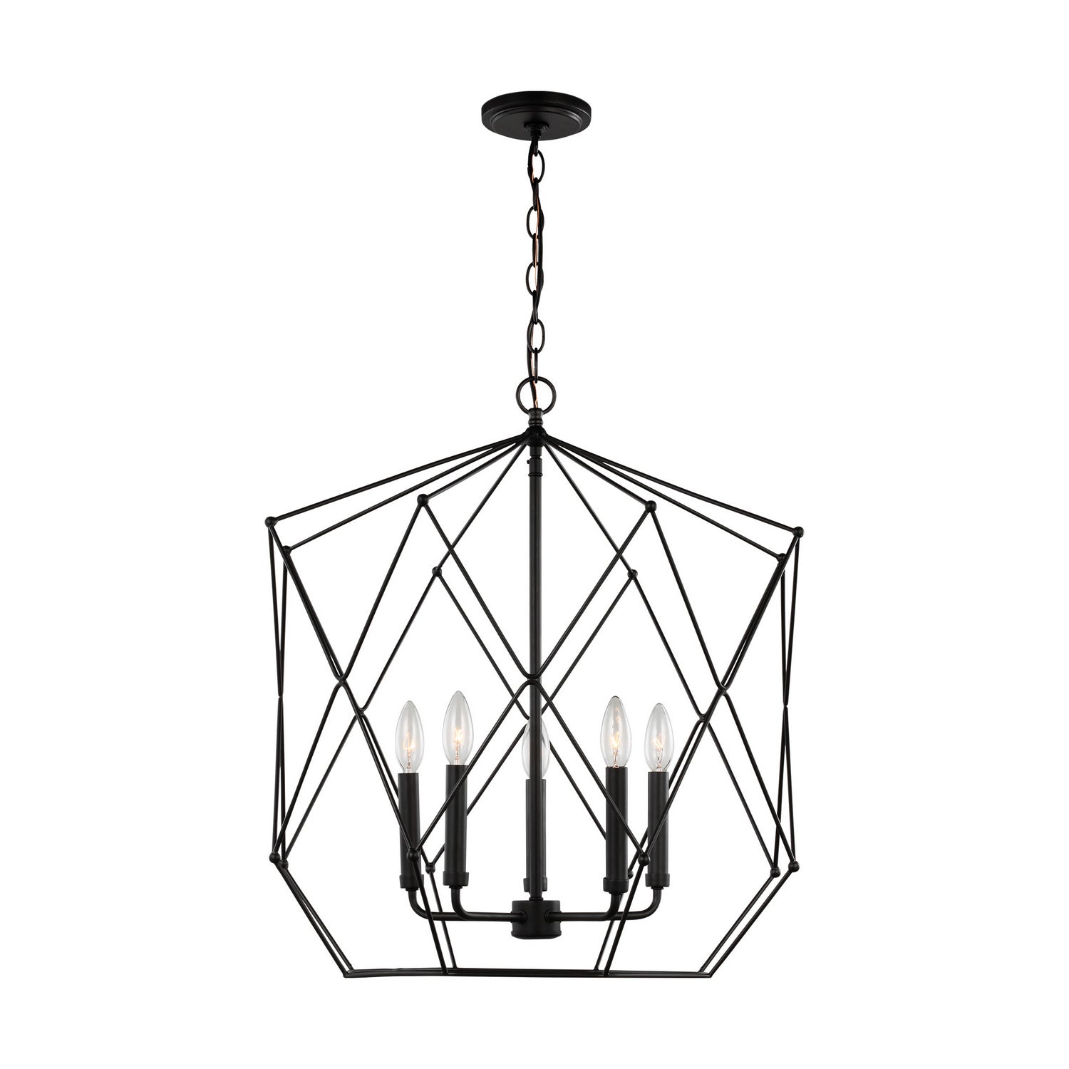 Visual Comfort Studio Canada - 5334105-112 - Five Light Pendant - Zarra - Midnight Black