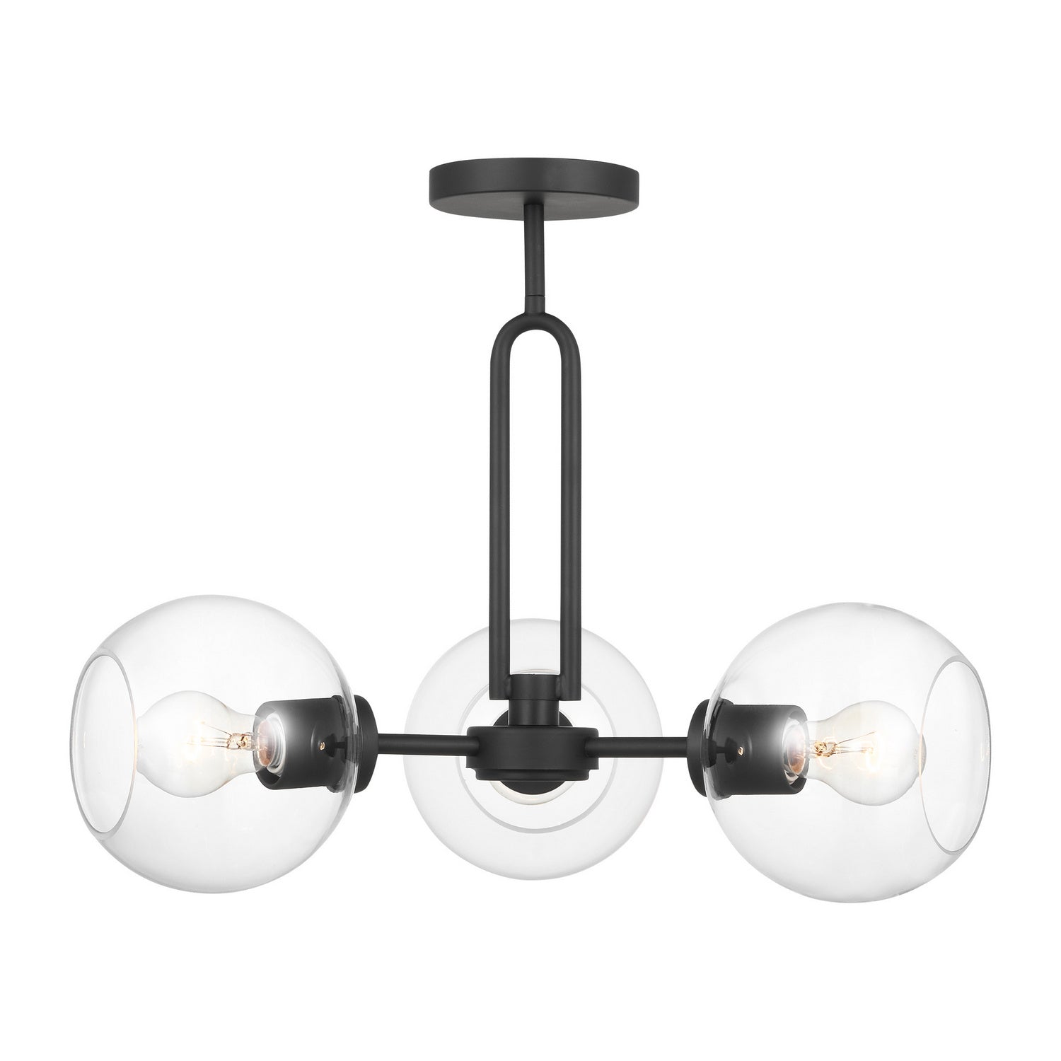 Visual Comfort Studio Canada - 7755703-112 - Three Light Semi-Flush Mount - Codyn - Midnight Black