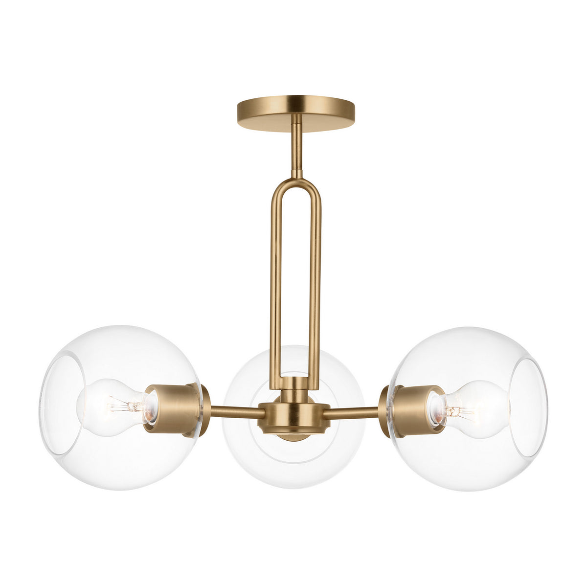 Visual Comfort Studio Canada - 7755703-848 - Three Light Semi-Flush Mount - Codyn - Satin Brass