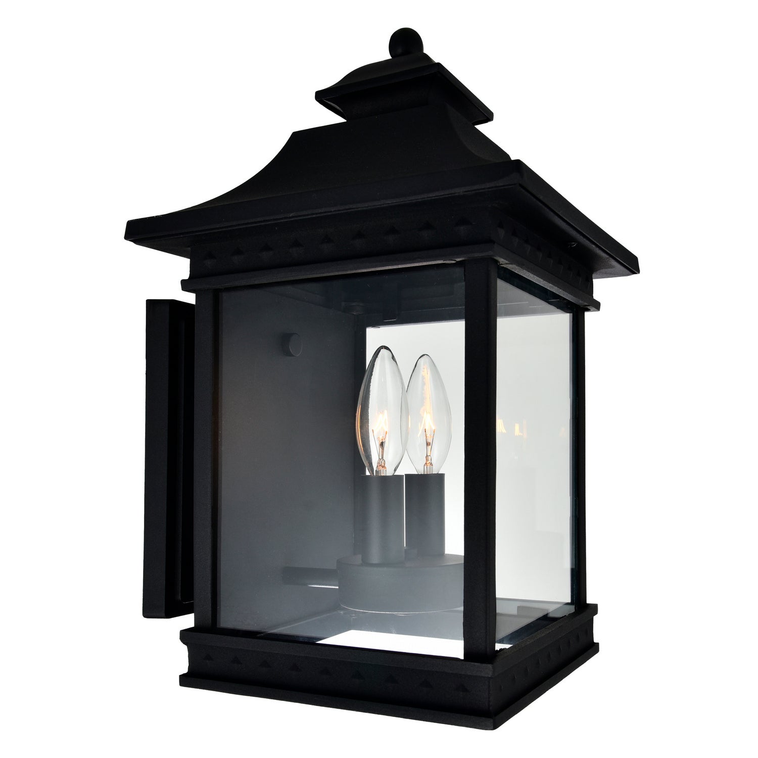 CWI Lighting Canada - 0416W9-A-2-101 - Two Light Outdoor Wall Lantern - Cleveland - Black