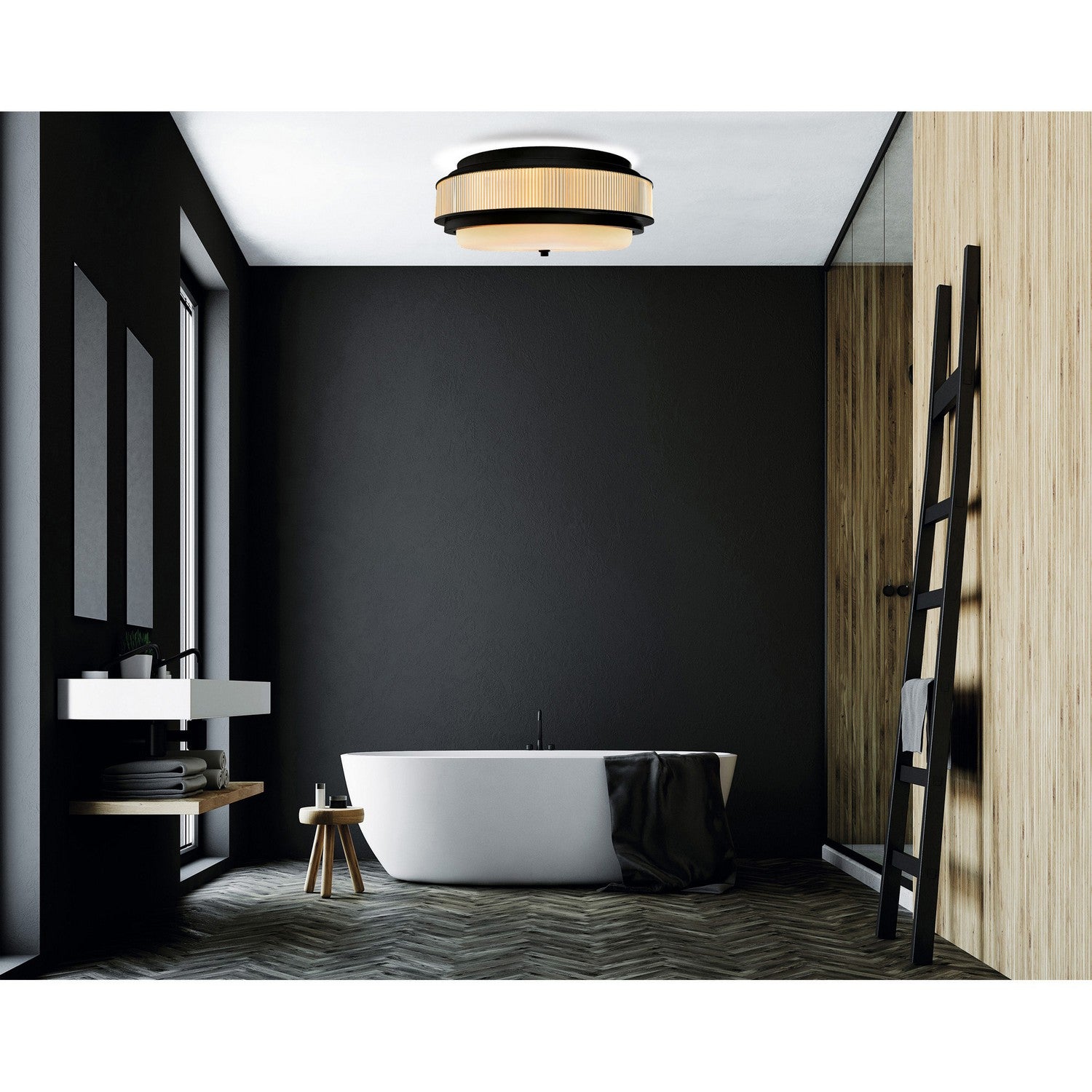 CWI Lighting Canada - 1567C18-4-101 - Four Light Flush Mount - Valdivia - Black