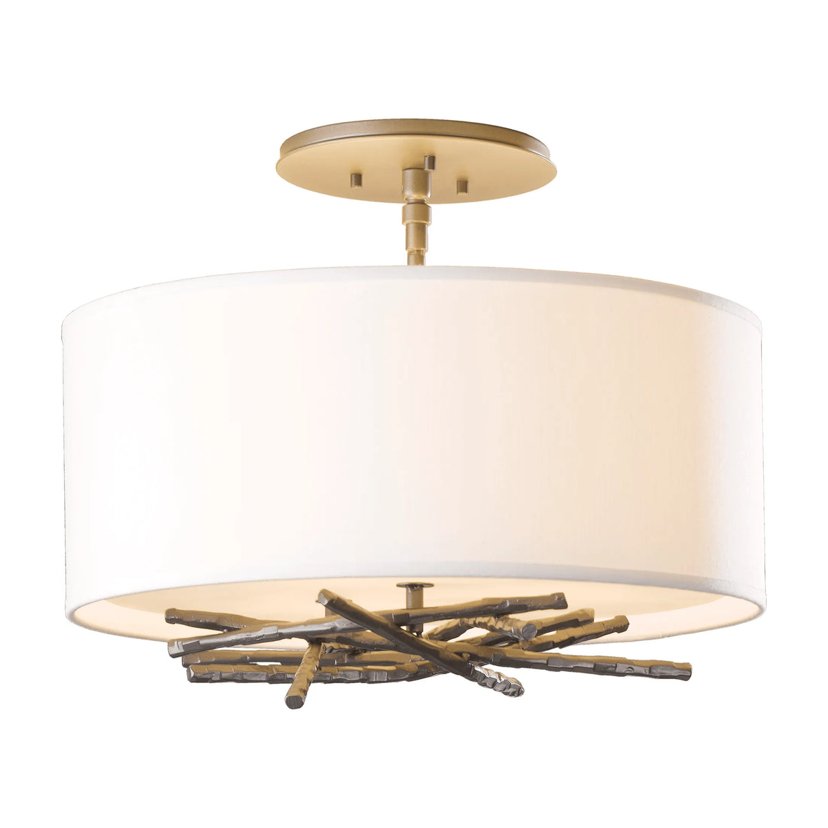 Brindille 15-Inch Three Light Semi-Flush Mount