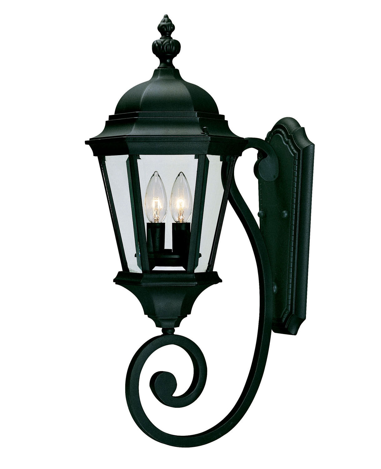Montreal Lighting & Hardware 5-1301-BK Wakefield Two Light Wall Lantern