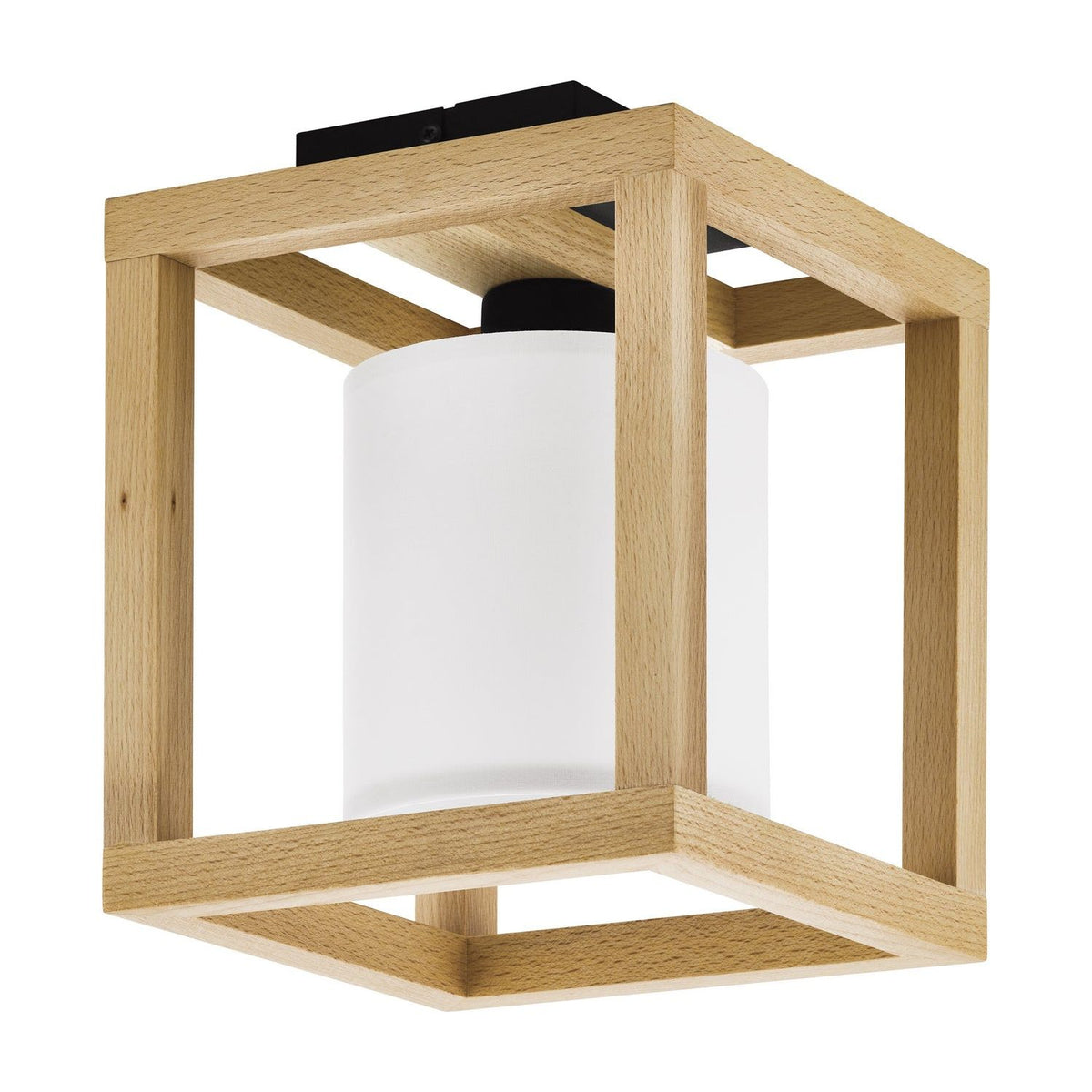 Eglo Canada - 390097A - One Light Flush Mount - Granados - Black & Wood