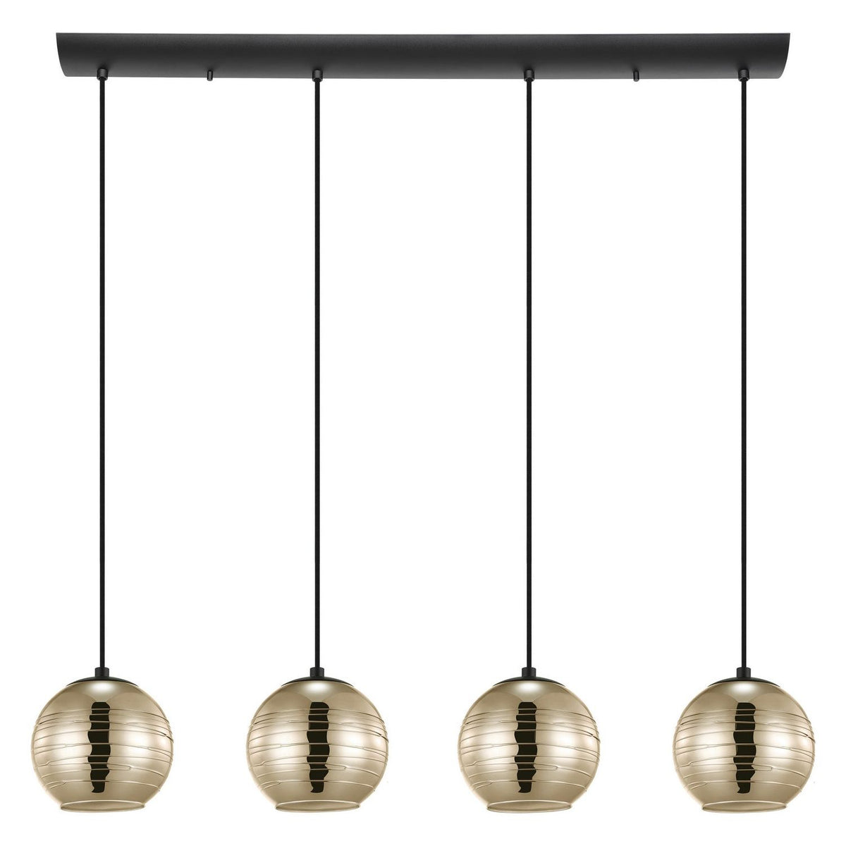 Eglo Canada - 39686A - Four Light Suspension - Lemorieta - Black