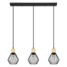 Eglo Canada - 43378A - Three Light Pendant - Palmorla - Black