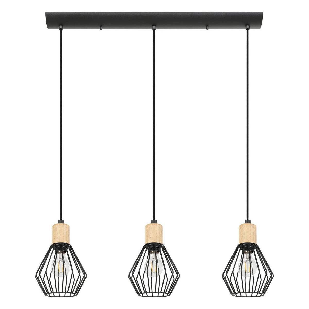 Eglo Canada - 43378A - Three Light Pendant - Palmorla - Black