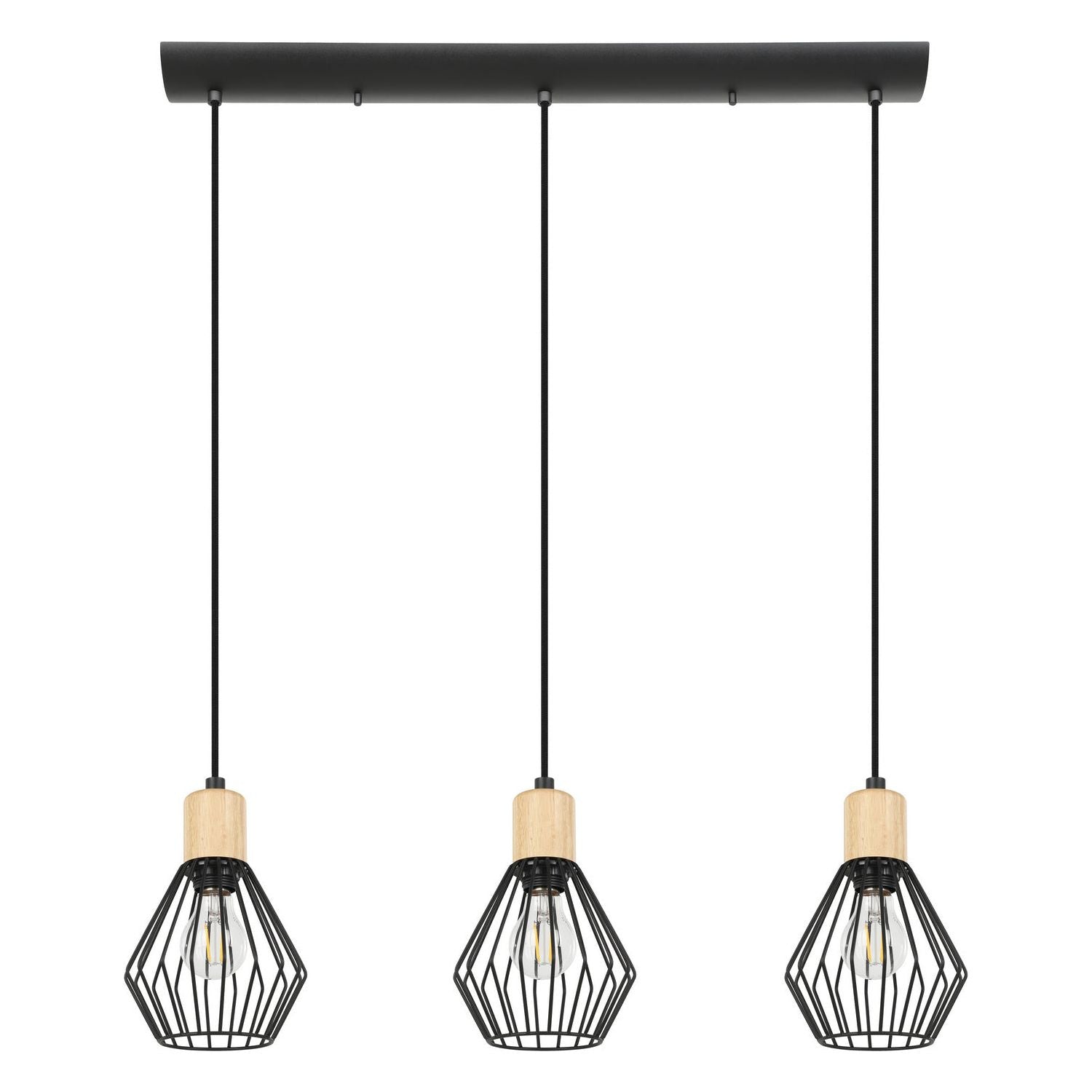 Eglo Canada - 43378A - Three Light Pendant - Palmorla - Black