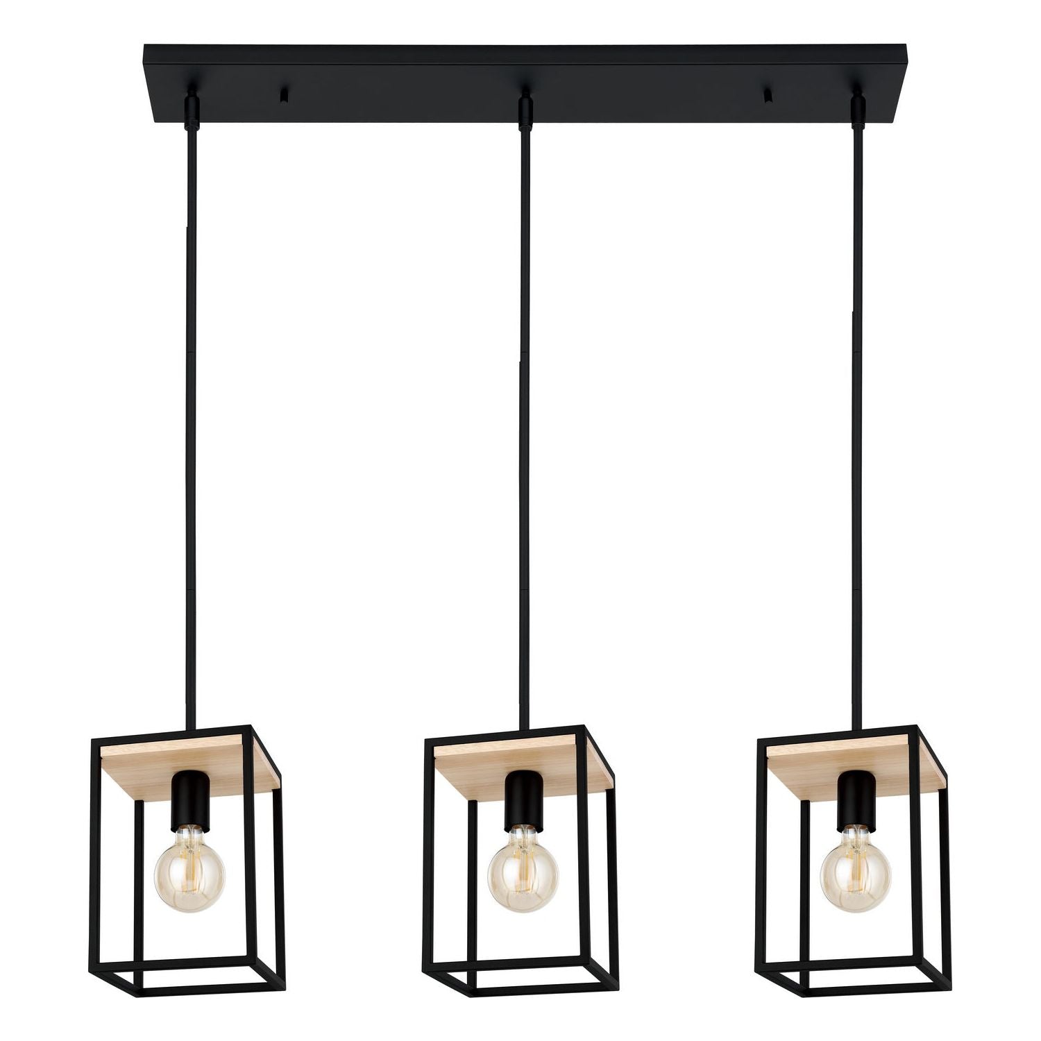 Eglo Canada - 99855A - Three Light Linear Pendant - Libertad - Black