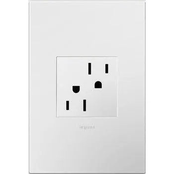 adorne® Prise double inviolable 15 A avec plaque murale