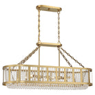Lighting One E - V6-L1-3200-6-322 - Six Light Linear Chandelier - Mancini - Warm Brass