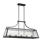 Lighting One E - V6-L1-6841-5-89 - Five Light Linear Chandelier - Elias - Matte Black
