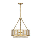 Lighting One E - V6-L7-3201-4-322 - Four Light Pendant - Mancini - Warm Brass