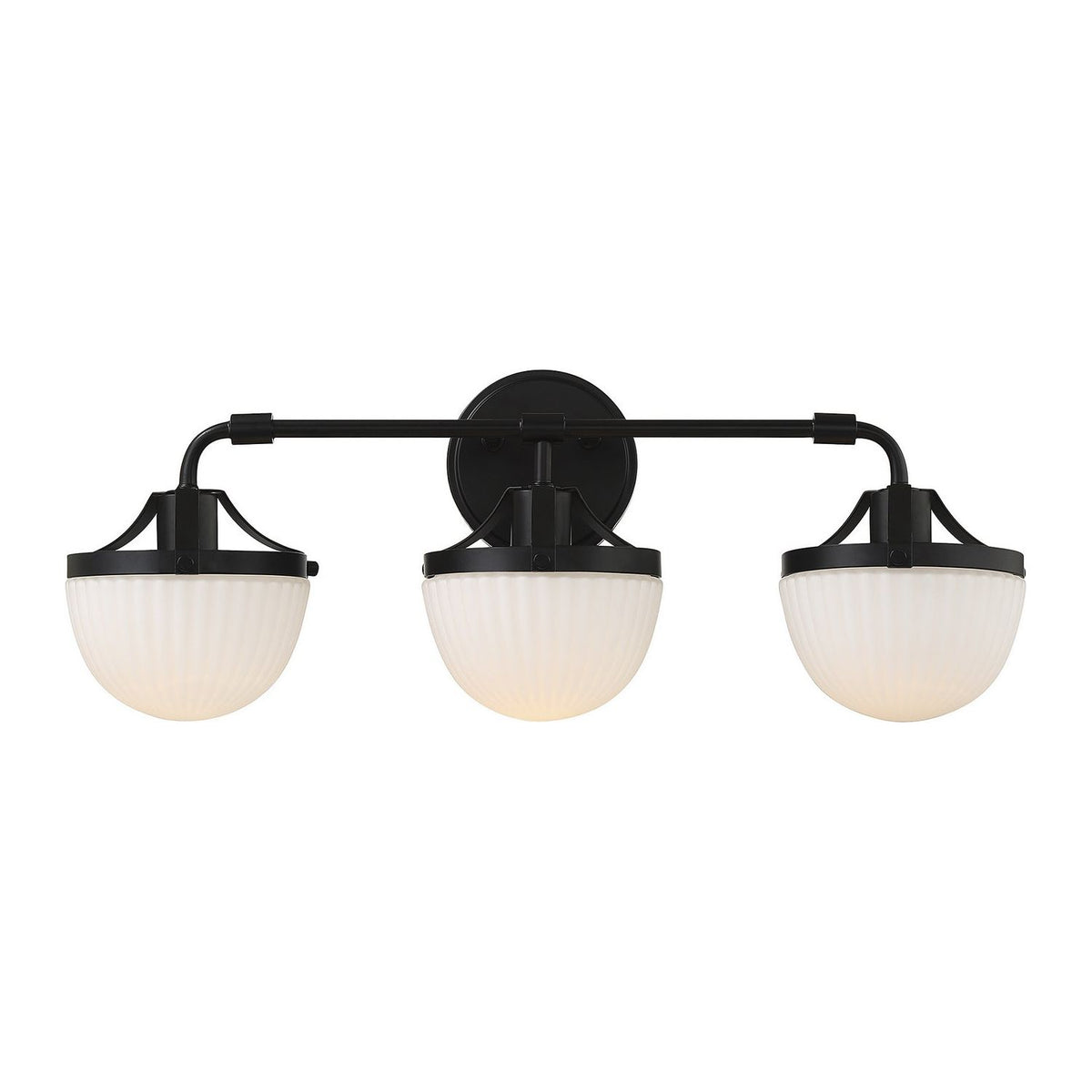 Lighting One E - V6-L8-3900-3-BK - Three Light Bathroom Vanity - Meredith - Matte Black