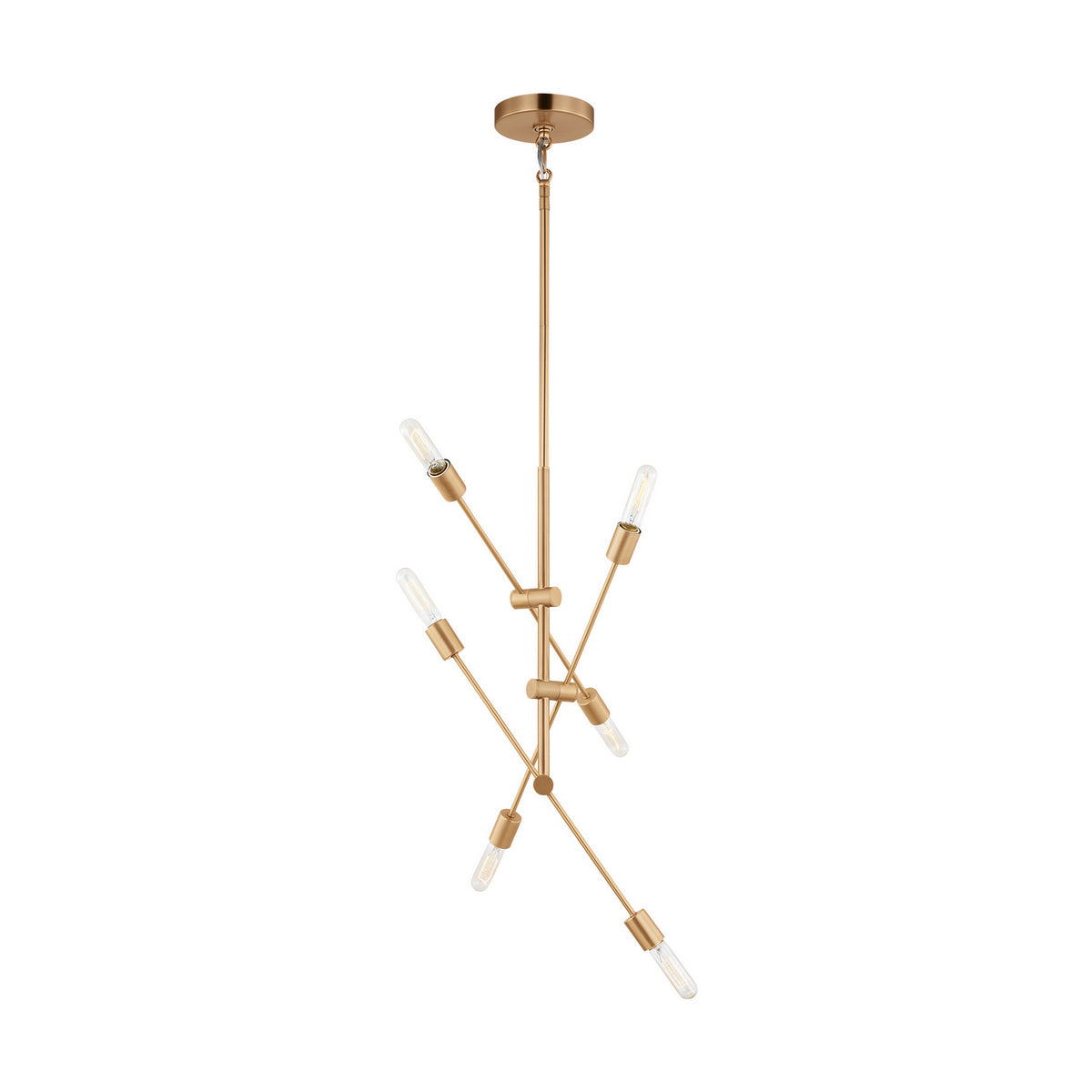 Visual Comfort Studio Canada - 3100506-848 - Six Light Chandelier - Axis - Satin Brass