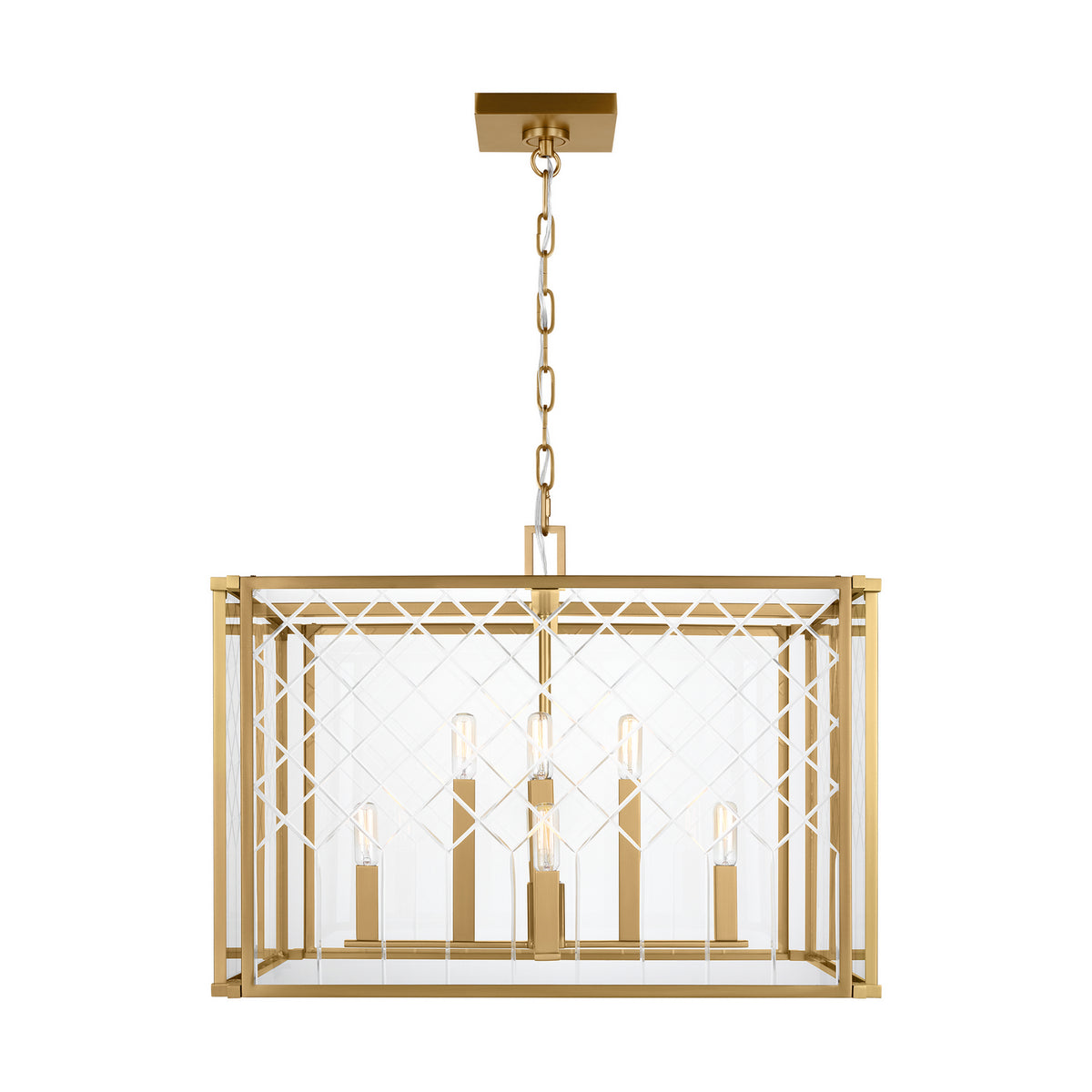Visual Comfort Studio Canada - AC1158BBS - Eight Light Pendant - Erro - Burnished Brass