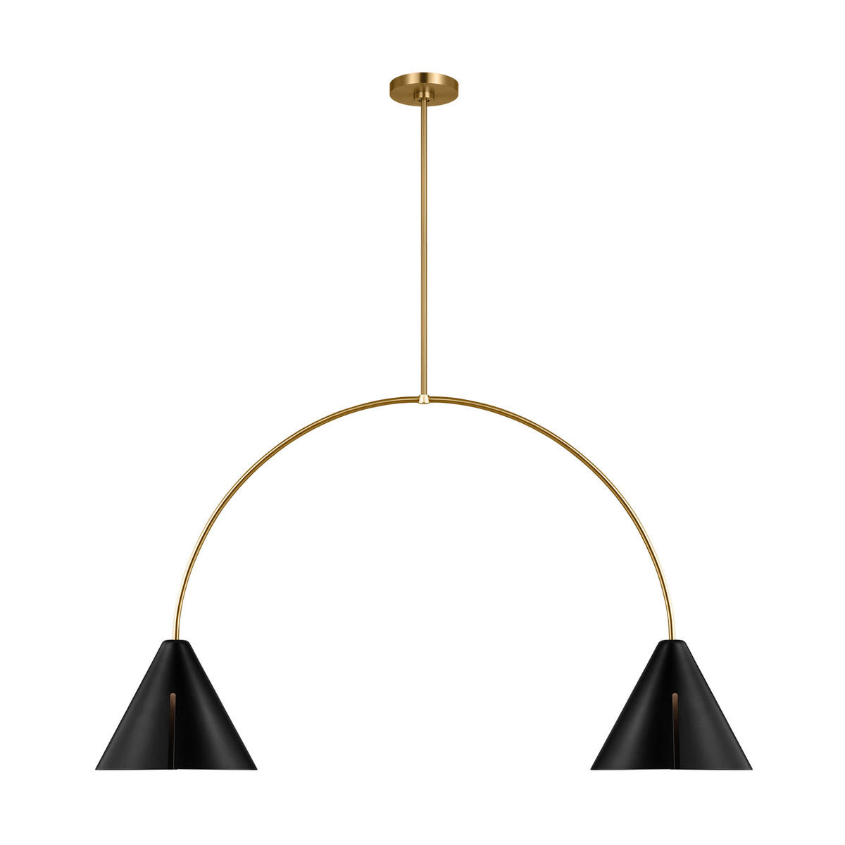 Visual Comfort Studio Canada - KC1102MBKBBS-L1 - LED Linear Chandelier - Cambre - Midnight Black and Burnished Brass