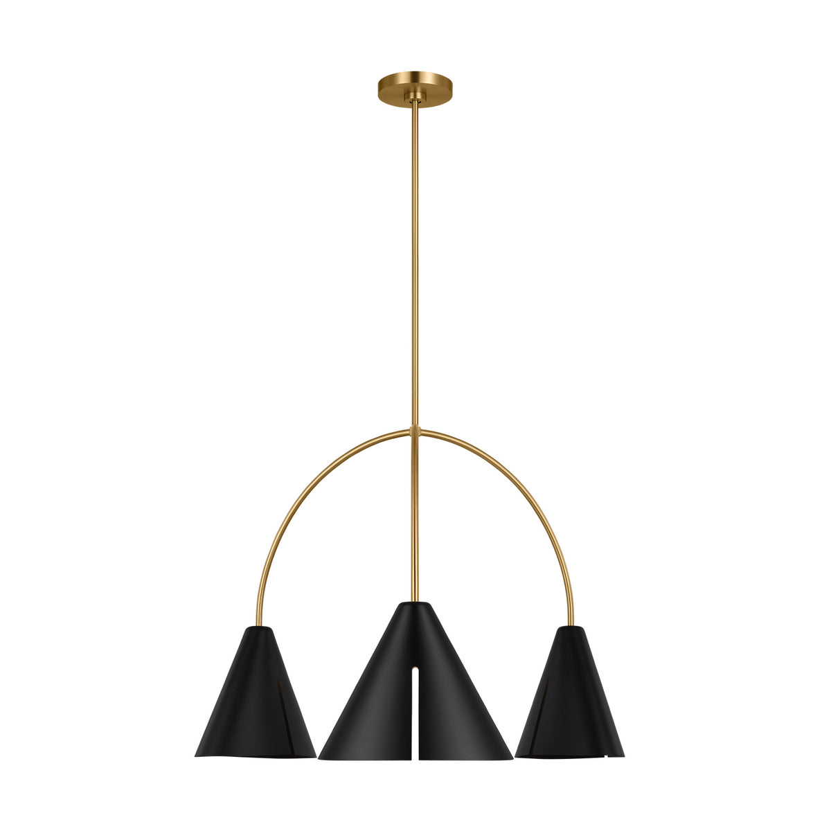 Visual Comfort Studio Canada - KC1113MBKBBS-L1 - LED Chandelier - Cambre - Midnight Black and Burnished Brass