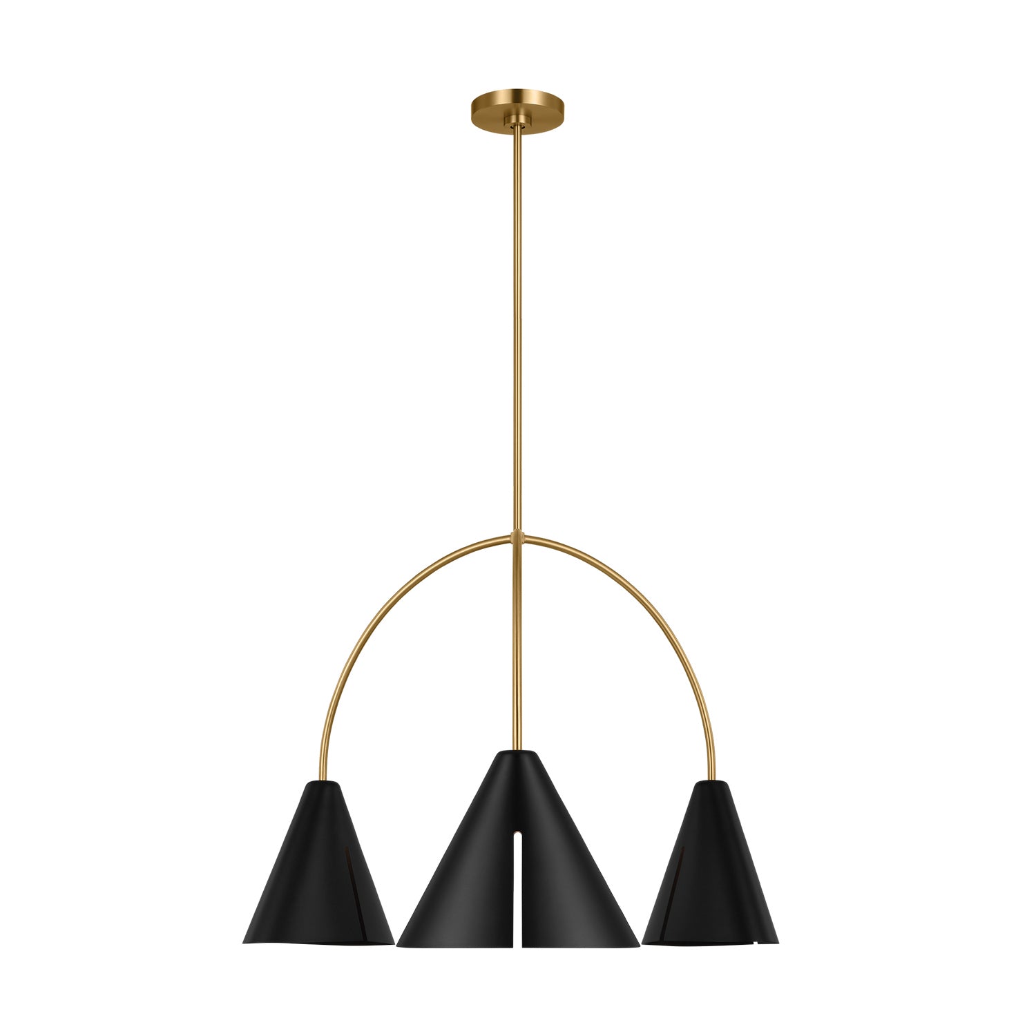 Visual Comfort Studio Canada - KC1113MBKBBS-L1 - LED Chandelier - Cambre - Midnight Black and Burnished Brass