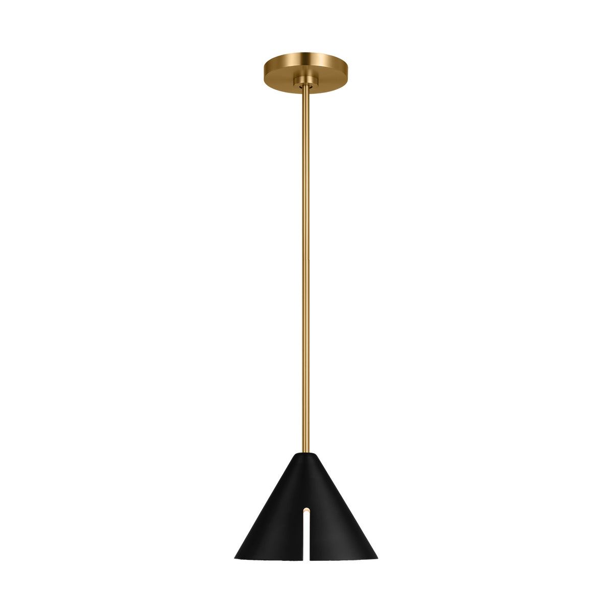 Visual Comfort Studio Canada - KP1121MBKBBS-L1 - LED Pendant - Cambre - Midnight Black and Burnished Brass