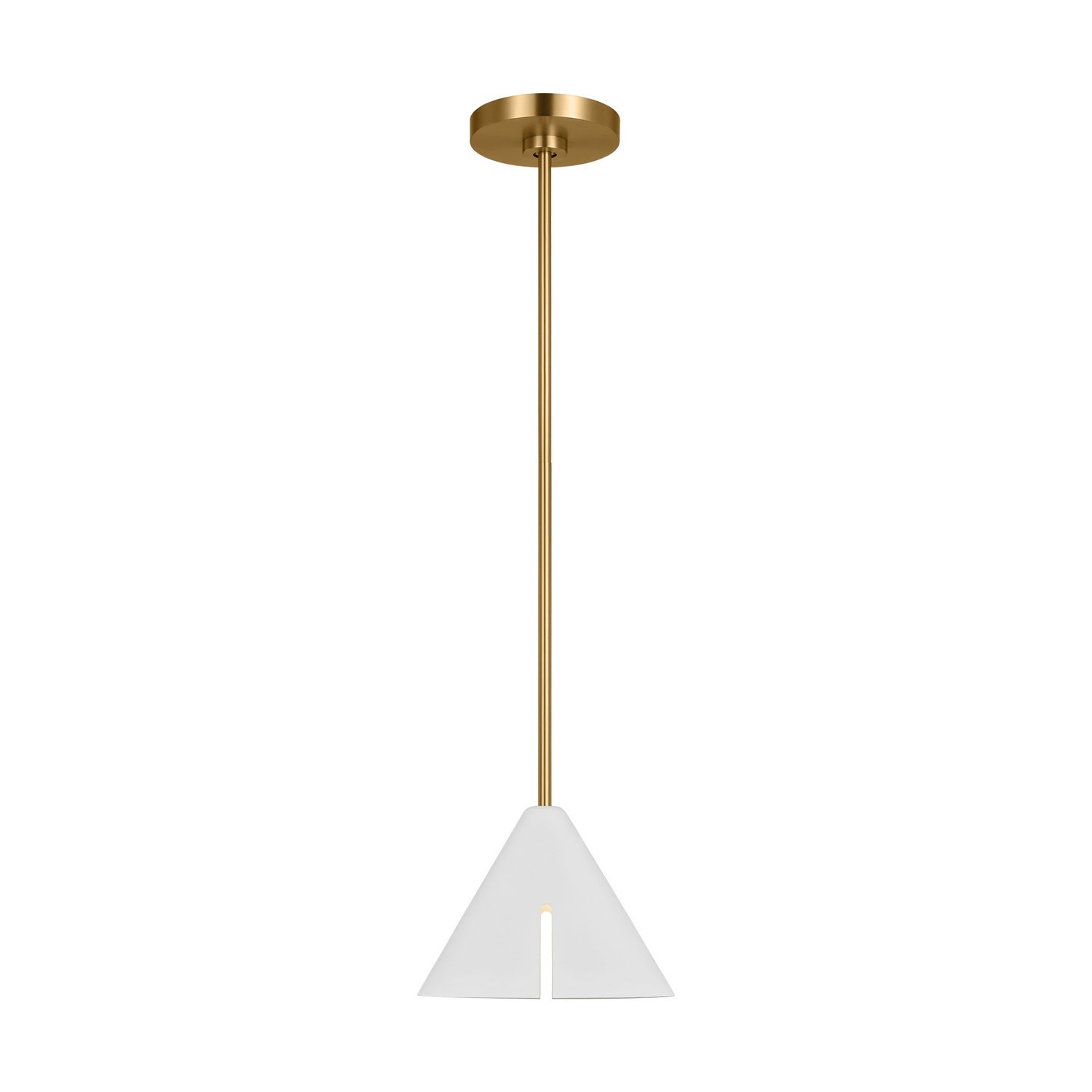 Visual Comfort Studio Canada - KP1121MWTBBS-L1 - LED Pendant - Cambre - Matte White and Burnished Brass