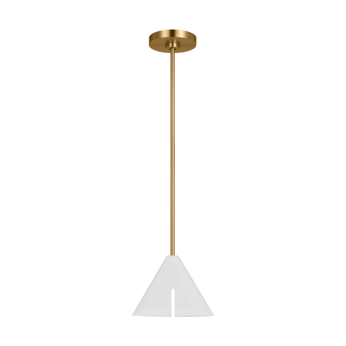 Visual Comfort Studio Canada - KP1121MWTBBS-L1 - LED Pendant - Cambre - Matte White and Burnished Brass