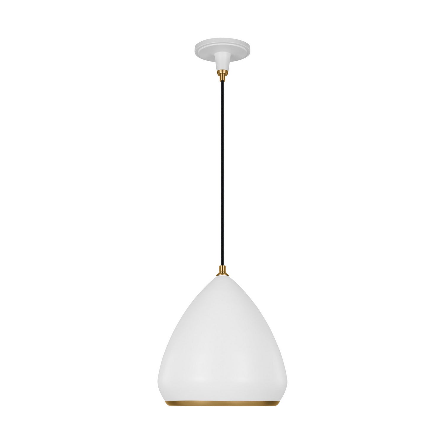 Visual Comfort Studio Canada - TP1121MWTBBS - One Light Pendant - Clasica - Matte White