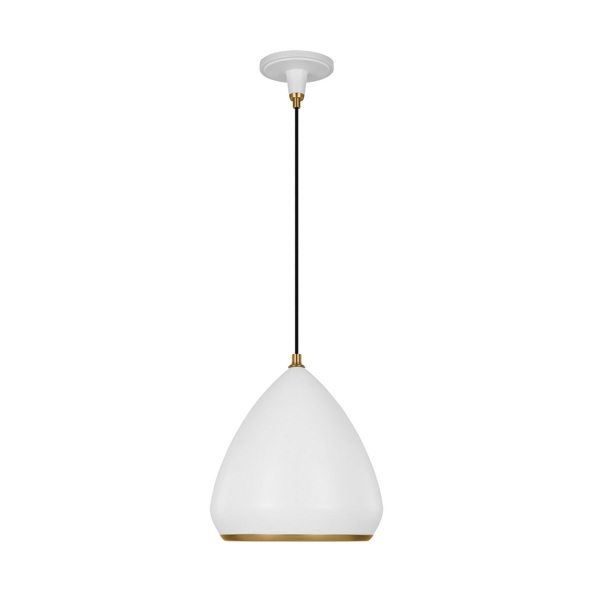 Visual Comfort Studio Canada - TP1121MWTBBS - One Light Pendant - Clasica - Matte White