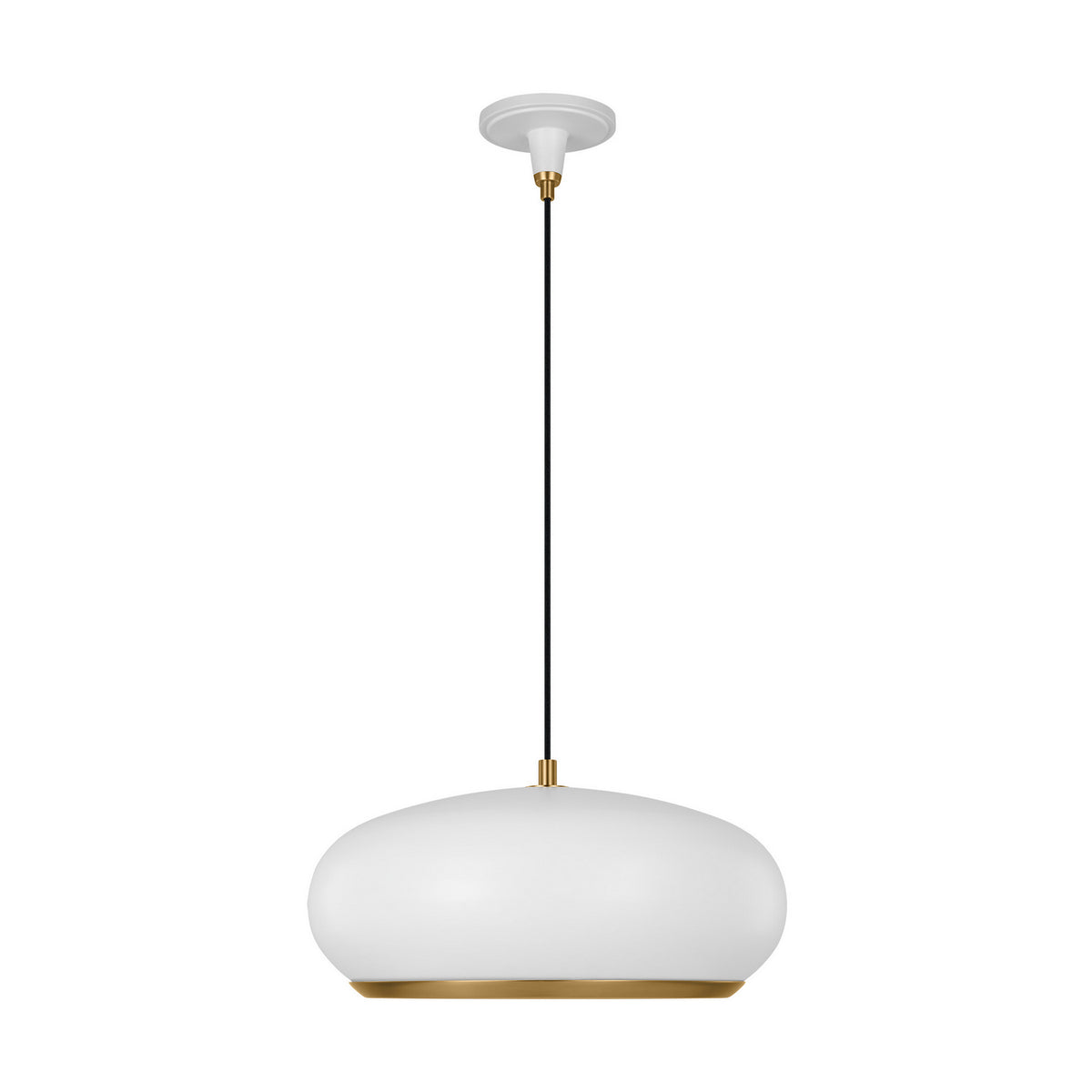 Visual Comfort Studio Canada - TP1131MWTBBS - One Light Pendant - Clasica - Matte White