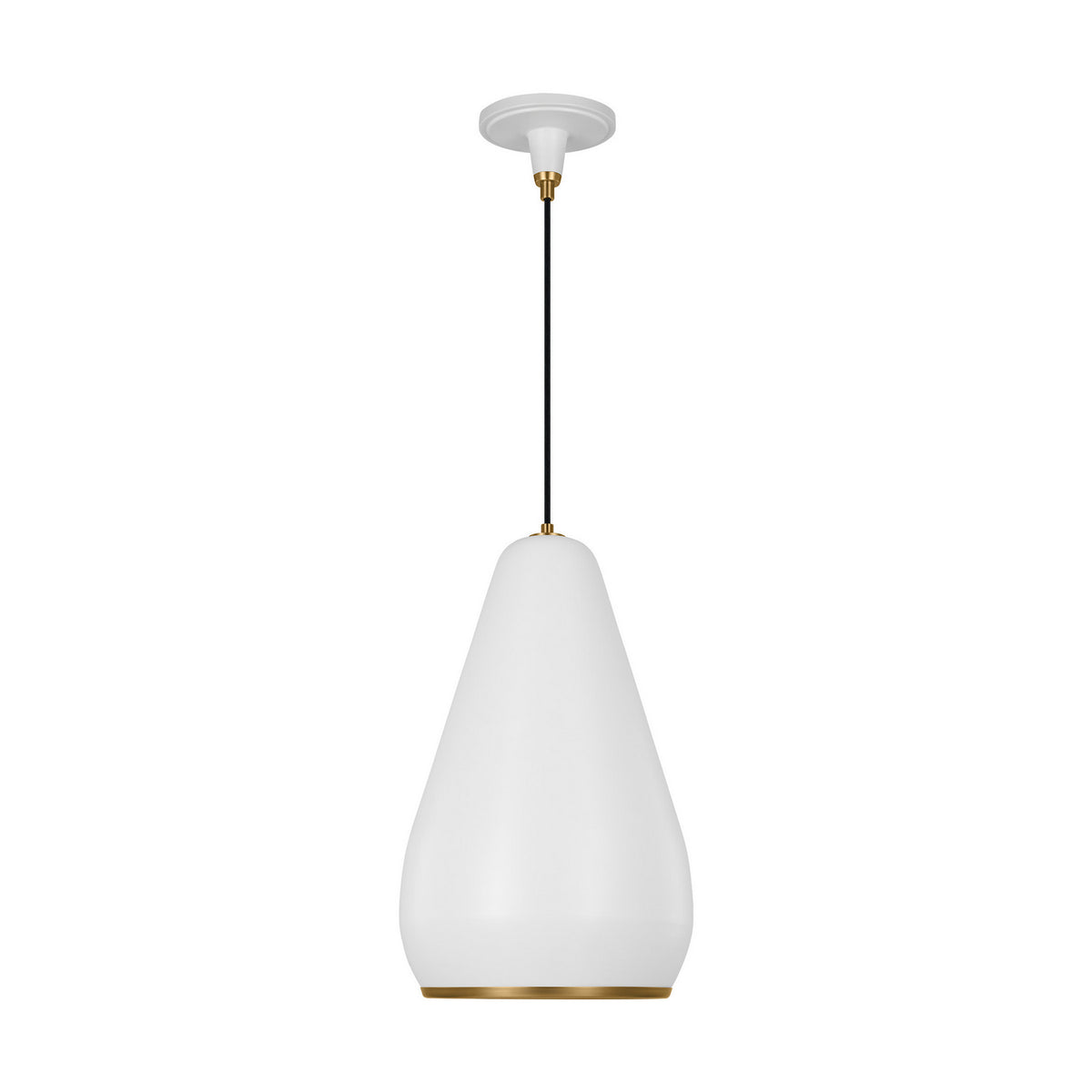 Visual Comfort Studio Canada - TP1141MWTBBS - One Light Pendant - Clasica - Matte White