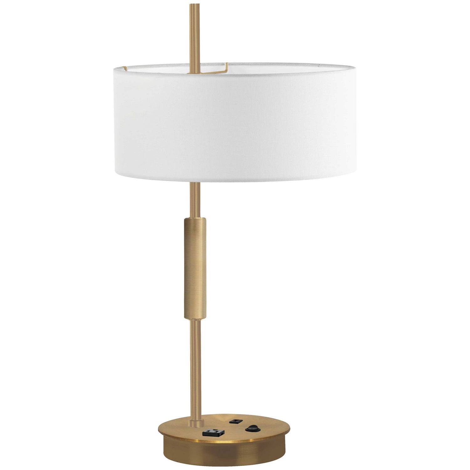 Dainolite Canada - FTG-261T-AGB-WH - One Light Table Lamp - Fitzgerald - Aged Brass