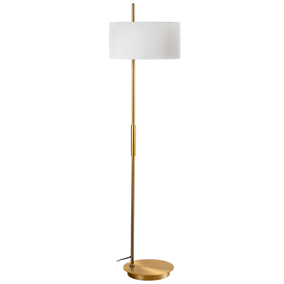 Dainolite Canada - FTG-622F-AGB-WH - One Light Floor Lamp - Fitzgerald - Aged Brass