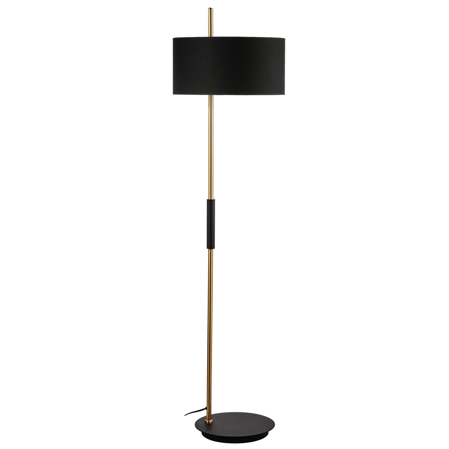 Dainolite Canada - FTG-622F-MB-AGB-BK - One Light Floor Lamp - Fitzgerald - Aged Brass