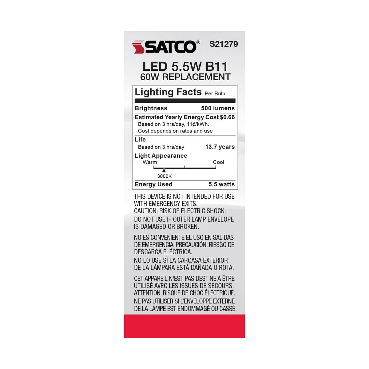 Satco Canada - S21279 - Light Bulb - Frost