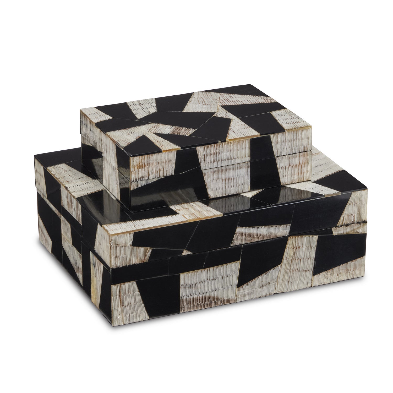 Currey and Company - 1200-0642 - Box Set of 2 - Bindu - Natural/Black/Linen