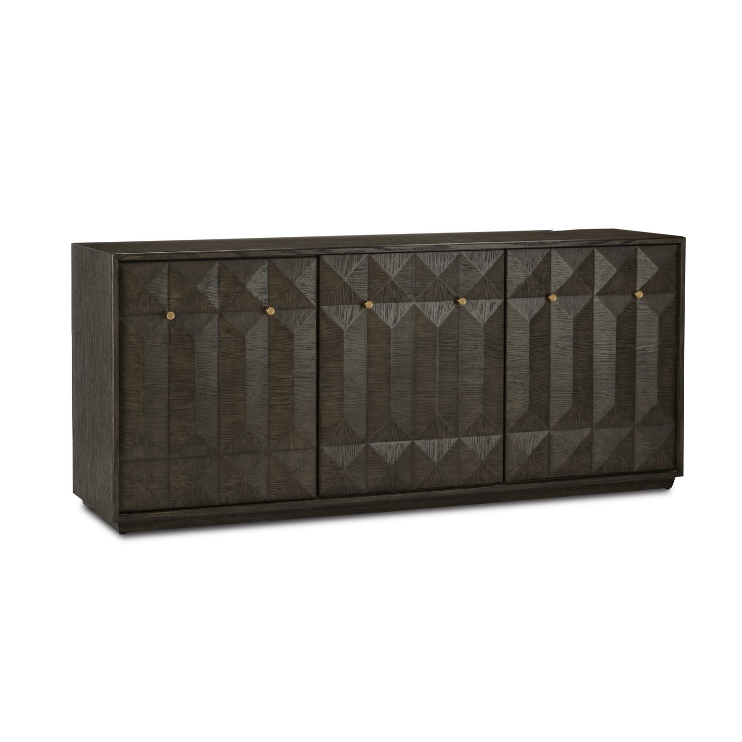 Currey and Company - 3000-0227 - Credenza - Kendall - Dove Gray/Polished Brass