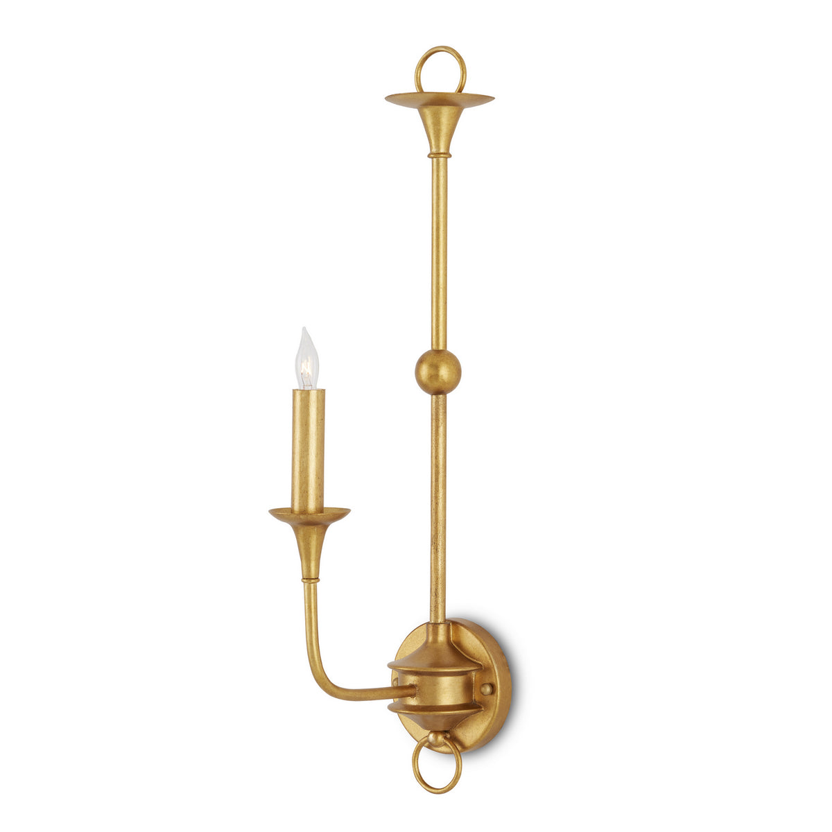 Currey and Company - 5000-0213 - One Light Wall Sconce - Nottaway - Contemporary Gold Leaf