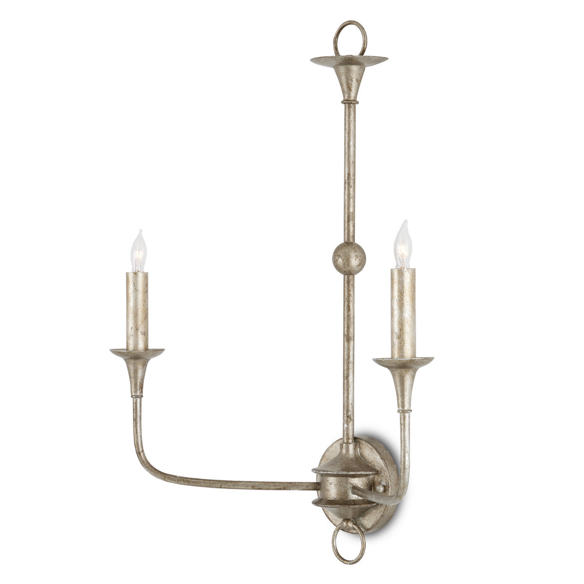 Currey and Company - 5000-0216 - Two Light Wall Sconce - Nottaway - Pyrite Bronze/Smoke Wood