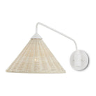 Currey and Company - 5000-0219 - One Light Wall Sconce - Basket Collection - White/Bleached Natural