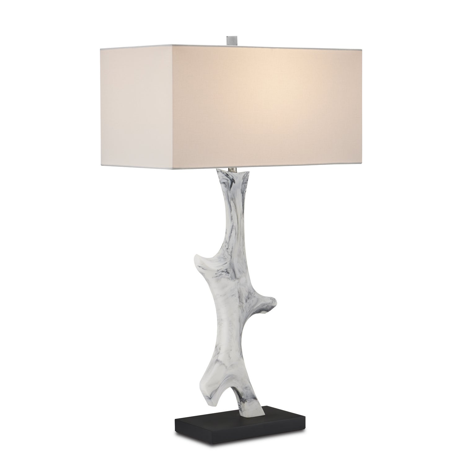Currey and Company - 6000-0817 - One Light Table Lamp - Devant - White/Gray/Black