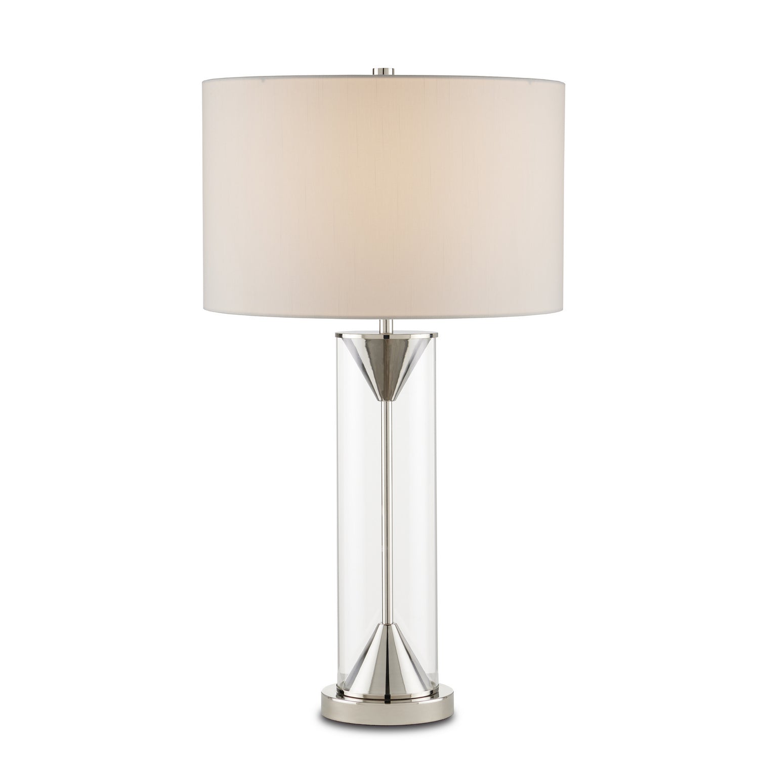 Currey and Company - 6000-0831 - One Light Table Lamp - Piers - Polished Nickel/Clear