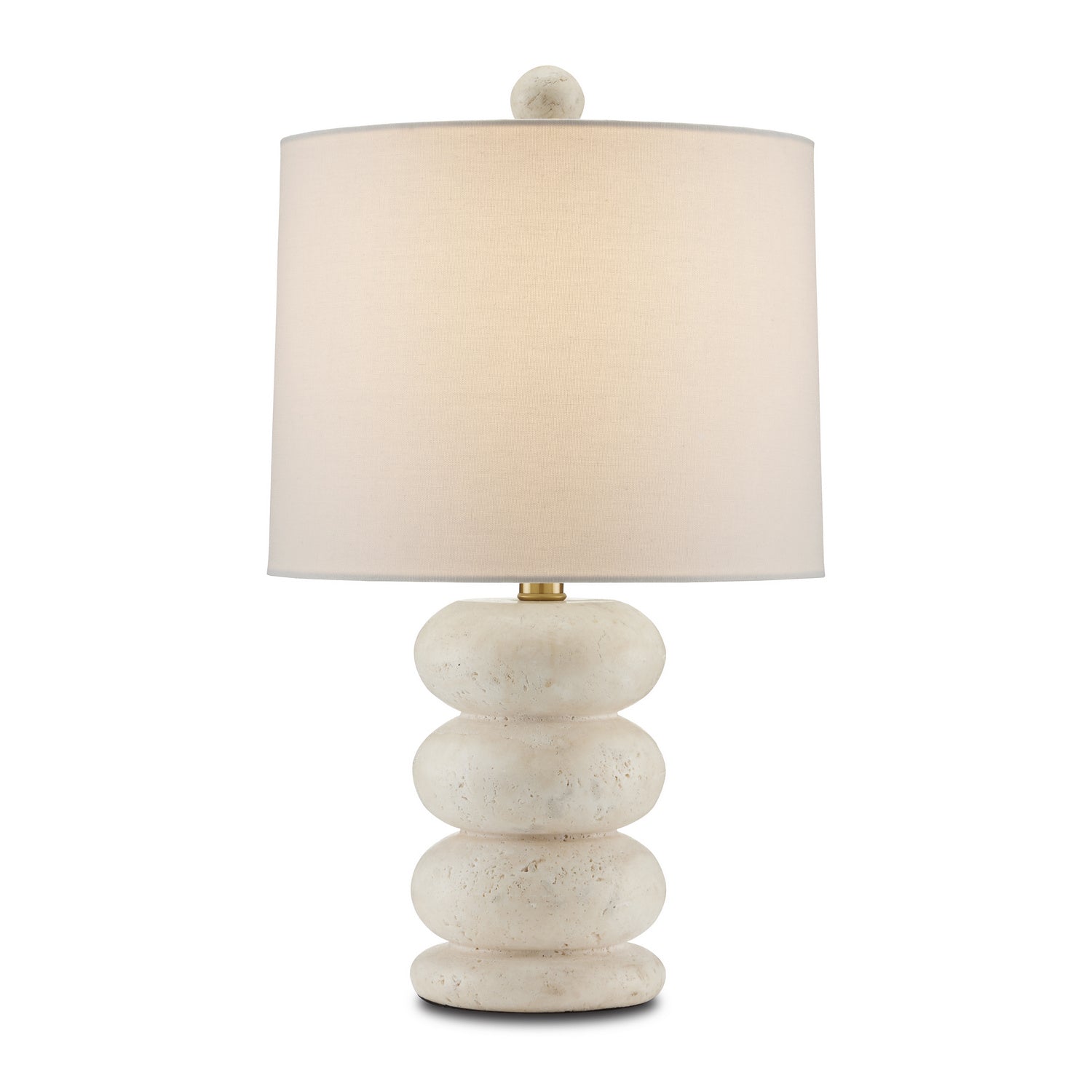 Currey and Company - 6000-0836 - One Light Table Lamp - Girault - Beige/Antique Brass
